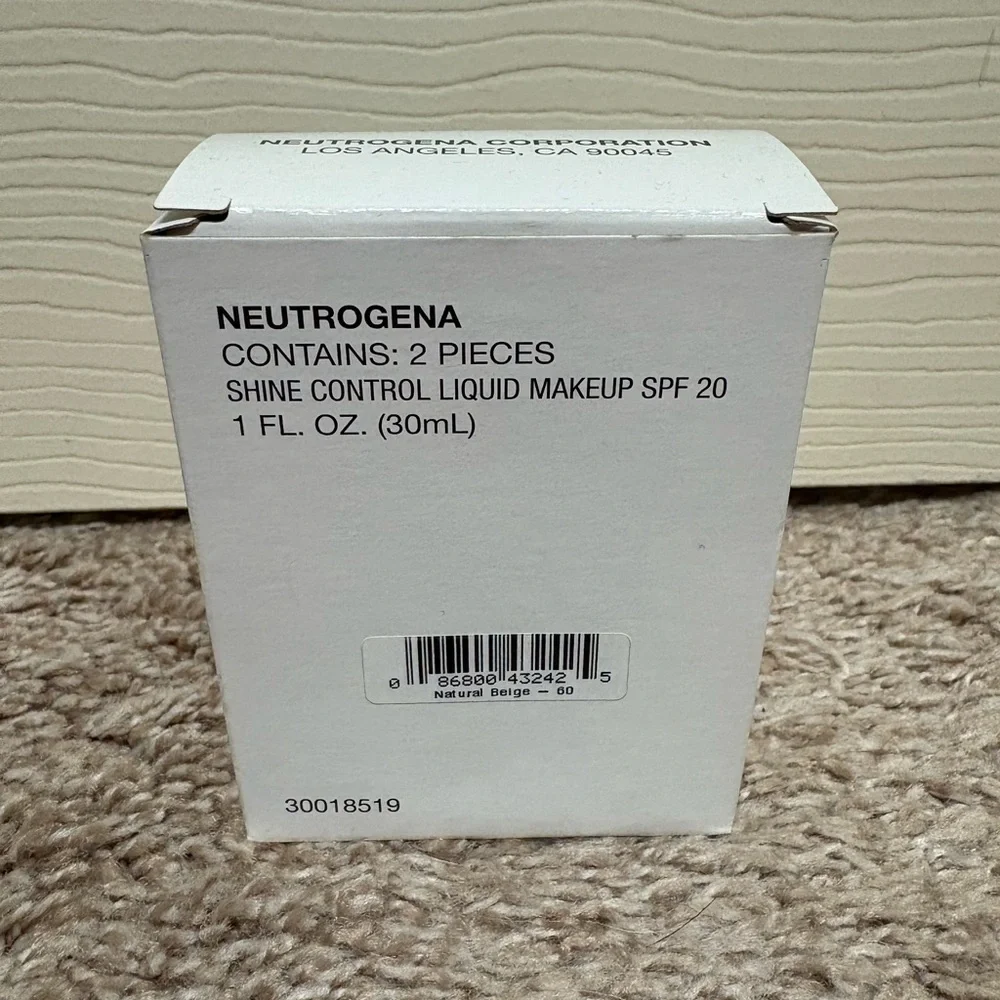 Neutrogena Shine Control Liquid Makeup SPF 20 Natural Beige 60 1 Oz 2 pack NEW